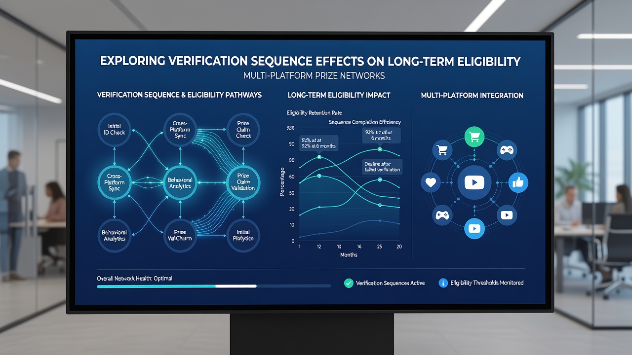 Chart illustrating eligibility retention rates based on verification timing across prize platforms