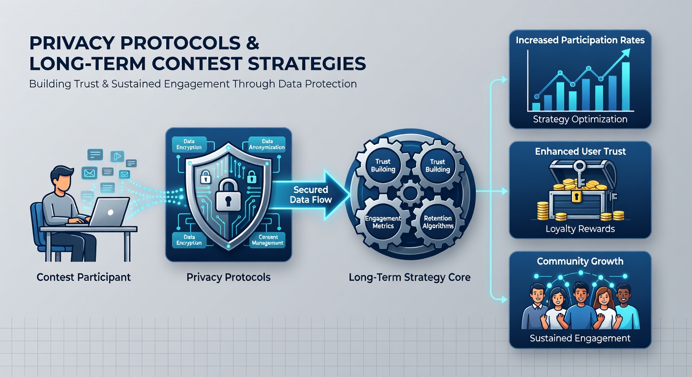 Diagram of long-term contest data management and privacy compliance steps