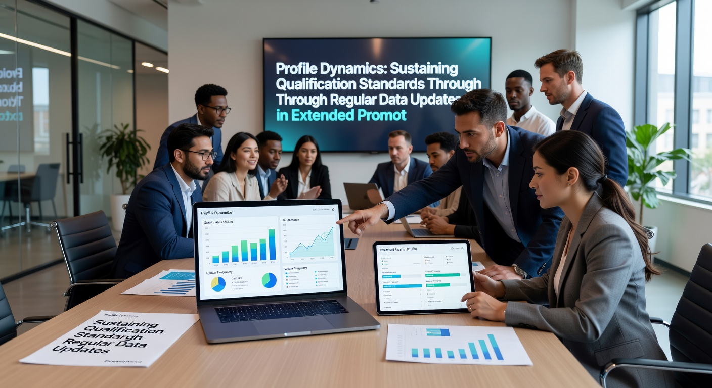 Dashboard view showing automated profile update reminders and compliance metrics for extended promotions
