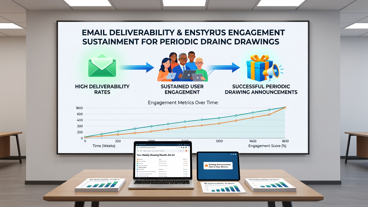 Graph illustrating engagement trends tied to email inbox placement over contest cycles